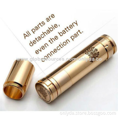 Brass Stainless Steel King Mod, Match with 18350/18490/18650 Battery